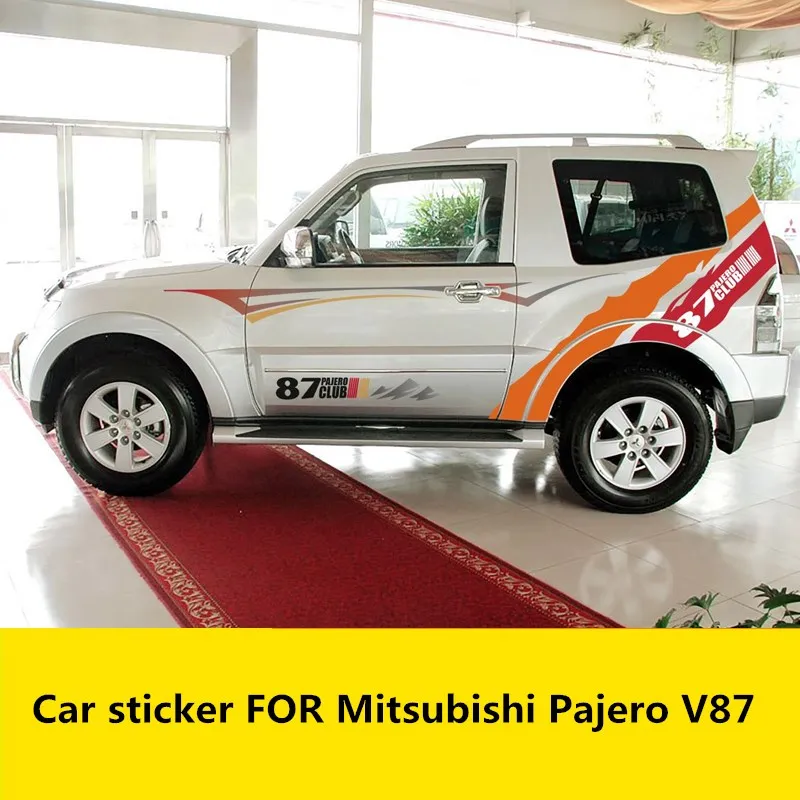 

car stickers accessories car modification custom sports car decal film FOR Mitsubishi Pajero V87