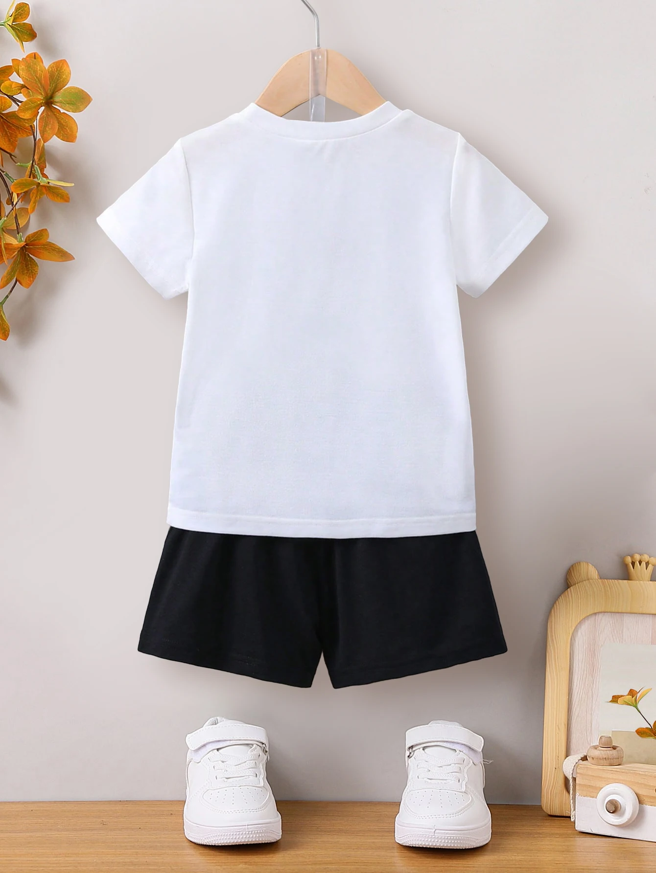 소년 세트 티셔츠, 공룡 프린트 상의, 반바지, 캐주얼 패션 아동복, 4-7y