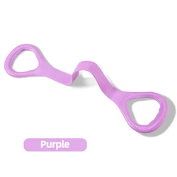 Enhanced Elastic Resistance Band for Fitness and Exercise Training (Purple band)