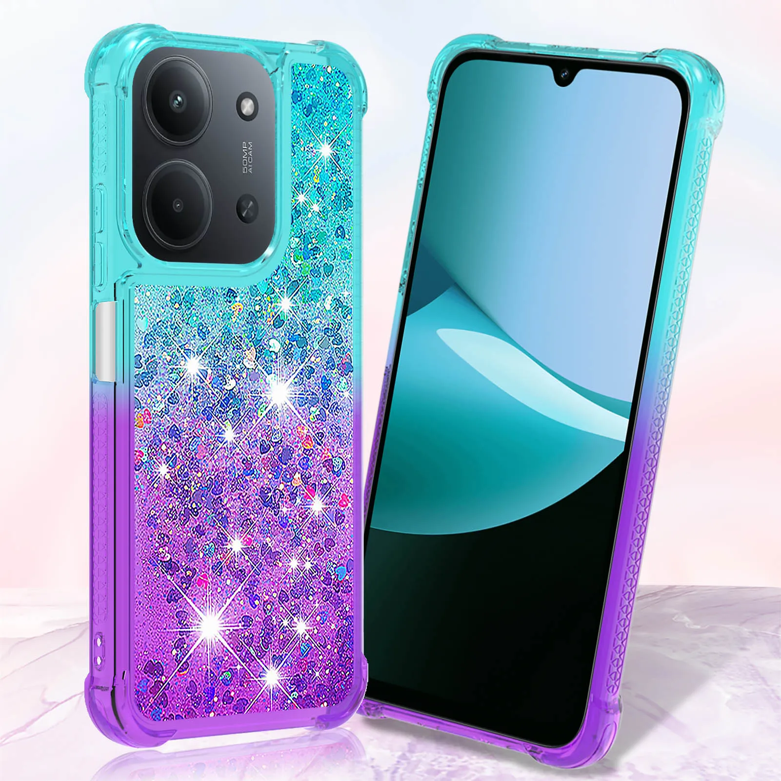Luxury Glitter Sequin Gradient Liquid Shockproof Phone Case