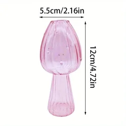 Colorful Glass Mushroom Vase - Nordic Indoor Decor for Flowers and Hydroponic Plants (D style)