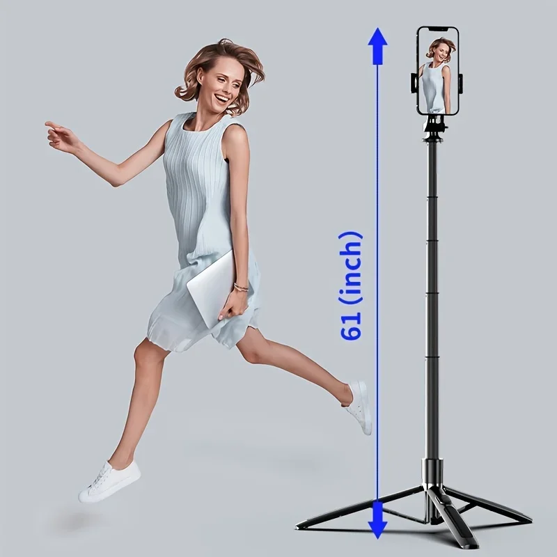 Xiaomi Q05 Wireless Bluetooth Selfie Stick Tripod Foldable Monopod with Fill Light for Gopro Motion Camera Smartphone Self-timer