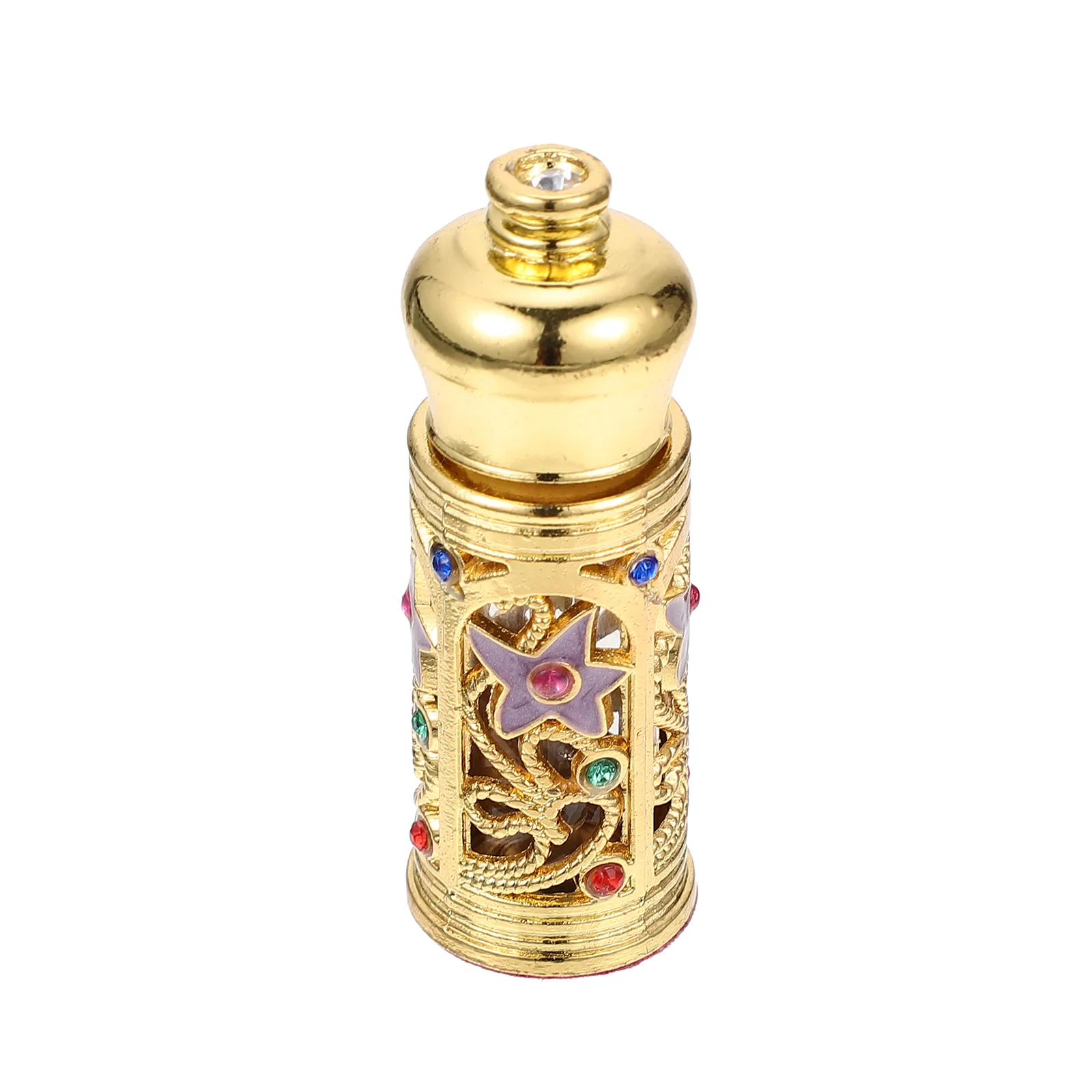 

Terrarium Essential Oil Empty Bottle Perfume Decor Delicate Mini Alloy Glass Sub Dispensing Middle Eastern Travel