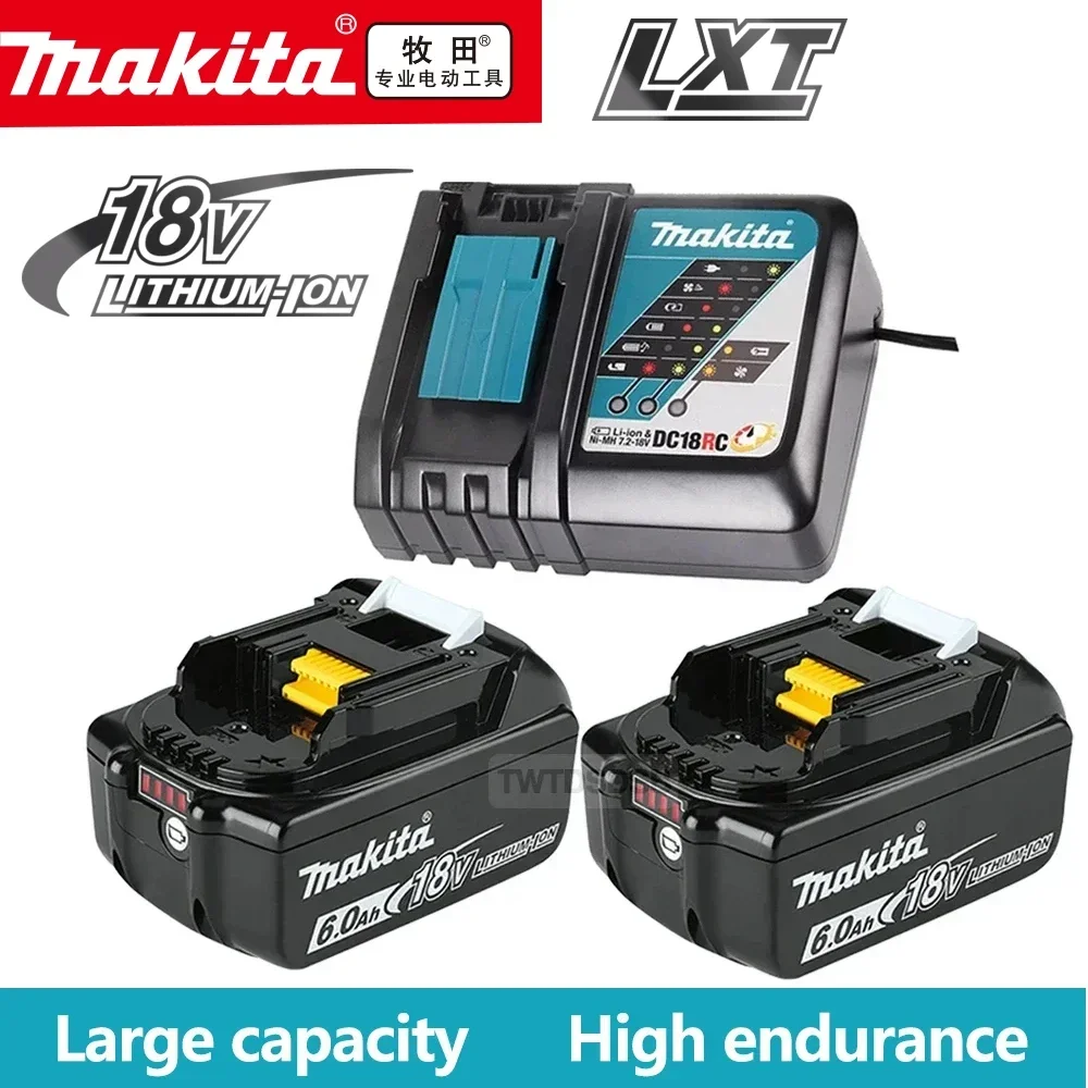 

100% Makita Original 18V 6000mAh Lithium ion Rechargeable Battery 18v drill Replacement Batteries BL1860 BL1830 BL1850 BL1860B