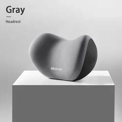 Memory Foam Car Neck and Back Support Pillow - Breathable Stress - Relief Headrest Cushion (Gray Headrest)