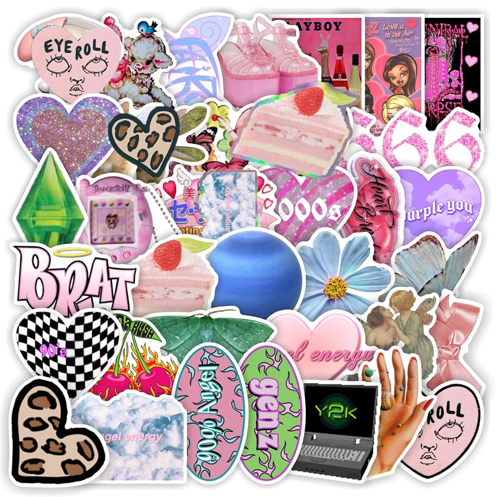 

10/30/50pcs Vintage Laser Leopard Love Stickers Aesthetic DIY Motorcycle Suitcase Luggage Skateboard Car Decals Sticker Kids Toy