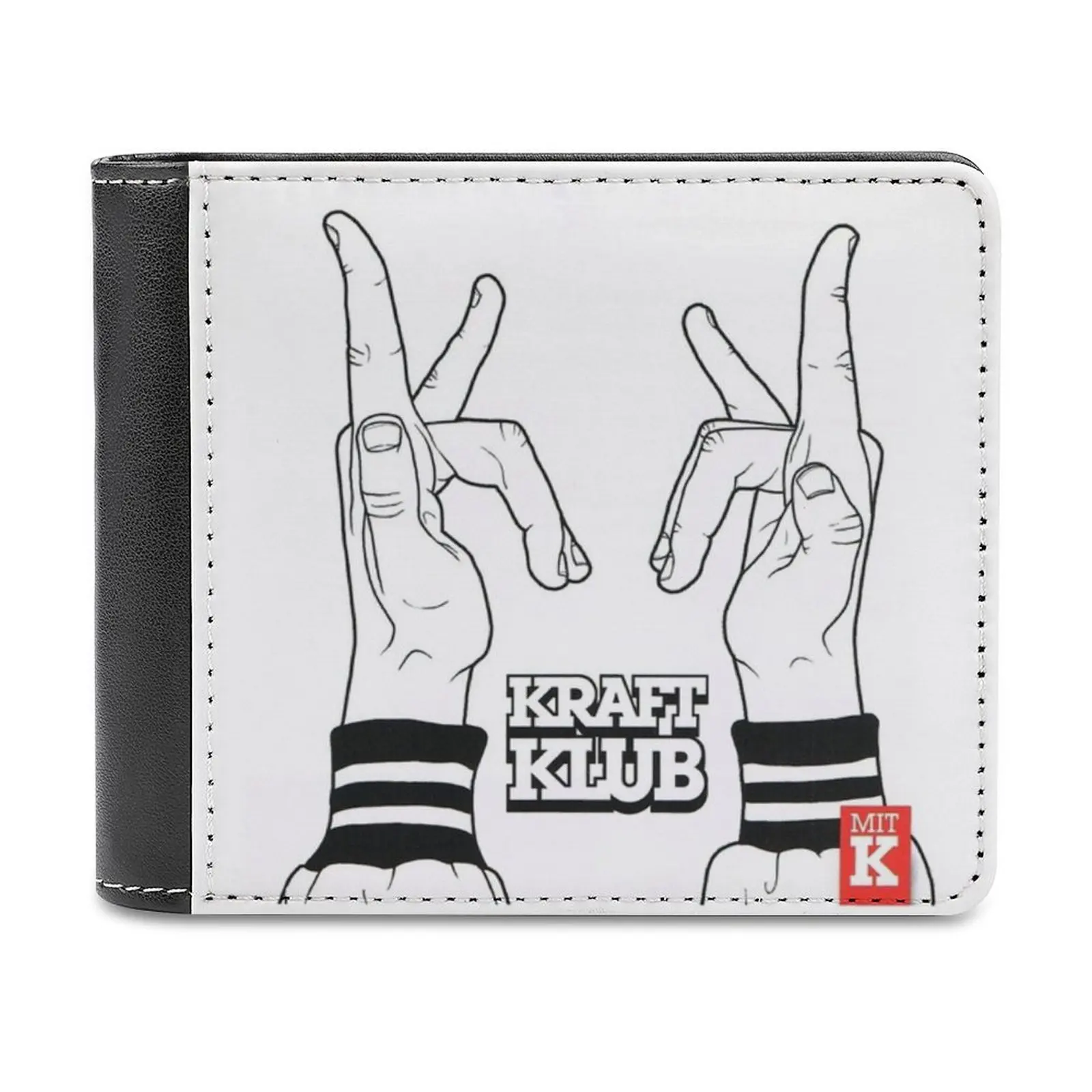 

Мужской кожаный кошелек Kraftklub, кошелек, зажим для денег, немецкая музыка