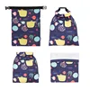 Cute Design Waterproof Washable PUL Storage Large Capacity Cloth Diaper Bag 27*39cm with Socket Pod For Gym Swim Travel Pet 4