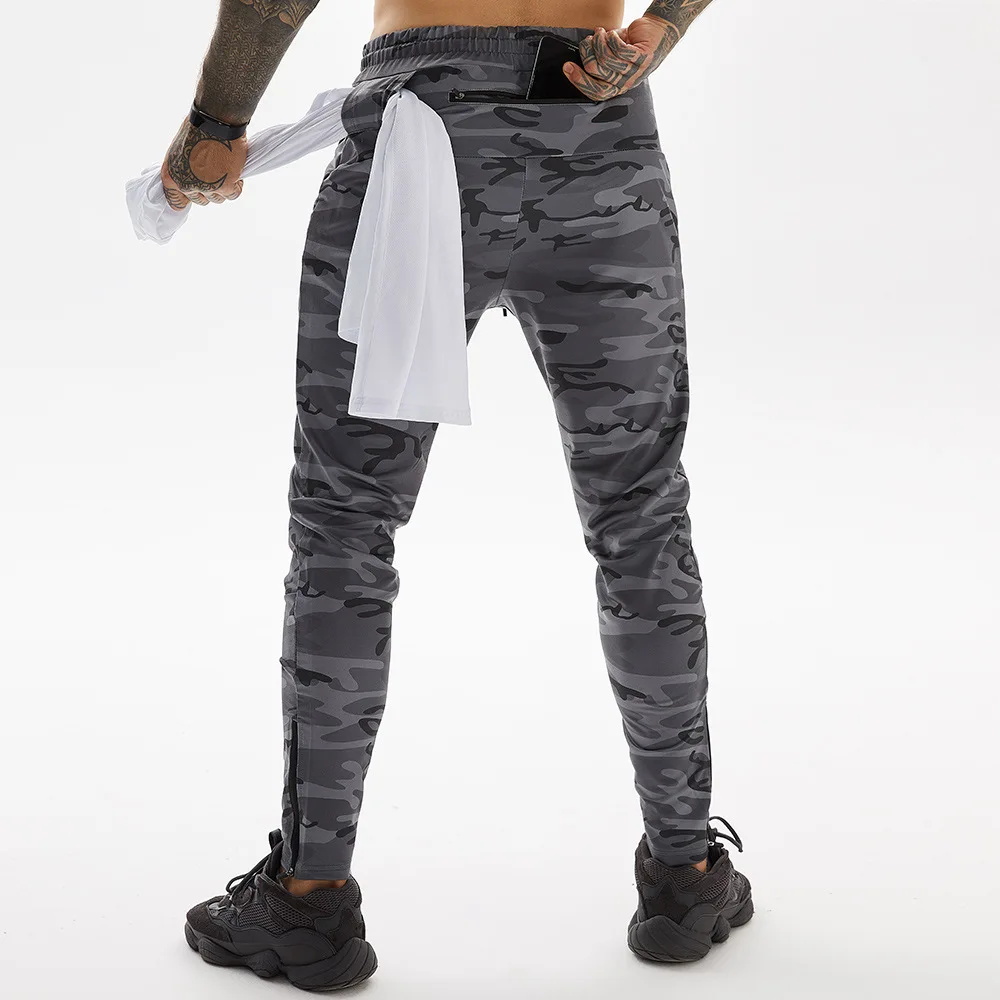 

High Quality Camouflage Pants Men Casual Trousers Gyms Training Joggers Sweatpants Fashion Zipper Multi-pocket Pants