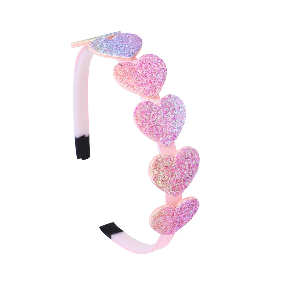 2022 Fashion Girls Glitter Hair Bands Cute Colors Hair Hoop Hairbands Lovely Bow Stars Headbands for Kids Gifts Hair Accessories baby accessories diy