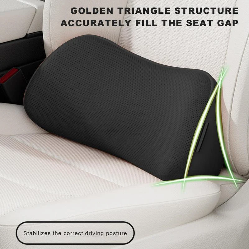 Car Seat Waist Pillow Breathable Memory Foam Lumbar Pillow Waist Protection Cushion Relieve Back Pain Car Office Accessories