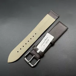 Luxurious Calfskin Leather Watch Band - Soft Casual Replacement Strap - 21mm (Dark brown)