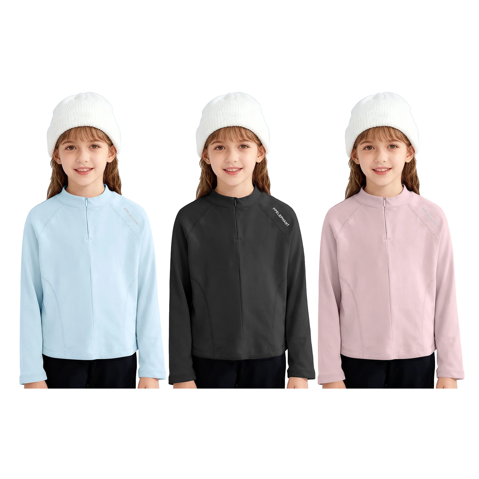 Girls Thermal Tops Kid Pullover Long Sleeve Solid Color T-Shirt Undershirt Base Layer Child Yoga Pilates Workout Running Clothes 7 S18765bbfb8ae4281be5643cdb643f15ce