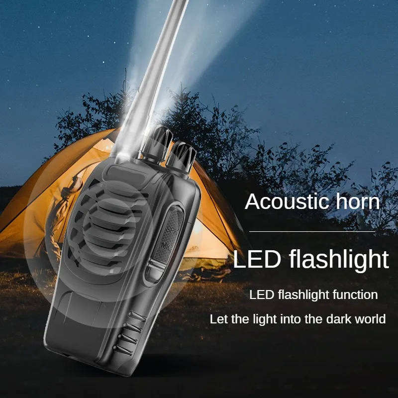 Walkie Talkie Extended Battery Life One Click Frequency Matching Wireless Replication Handheld Power Check High Power Outdoor