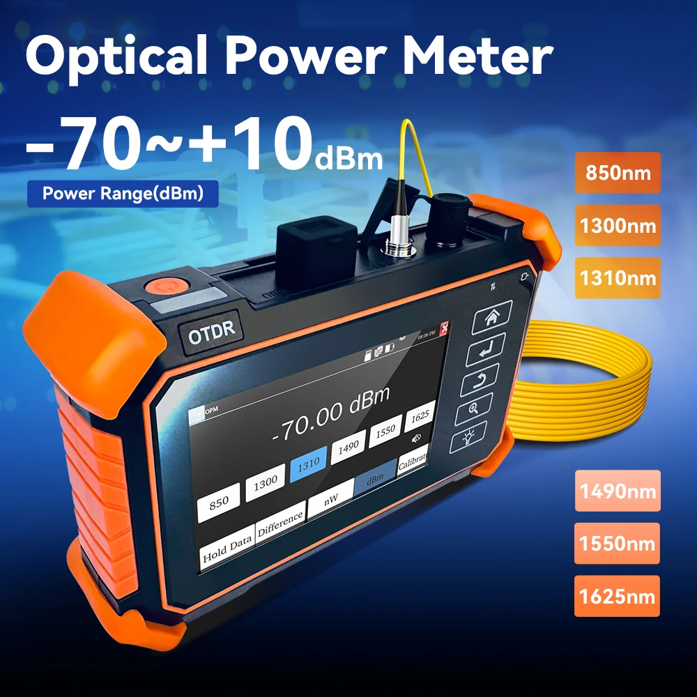 NOYAFA Active fibe Fiber Optic Reflectometer 150km OTDR Tester VFL OLS OPM Event Map 24/26dB Fiber Tester Cable