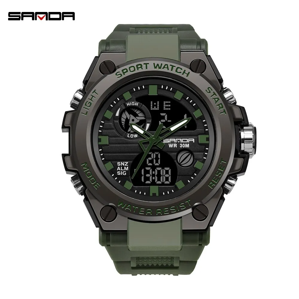 SANDA Premium Men's Luxury Waterproof Sports Watch