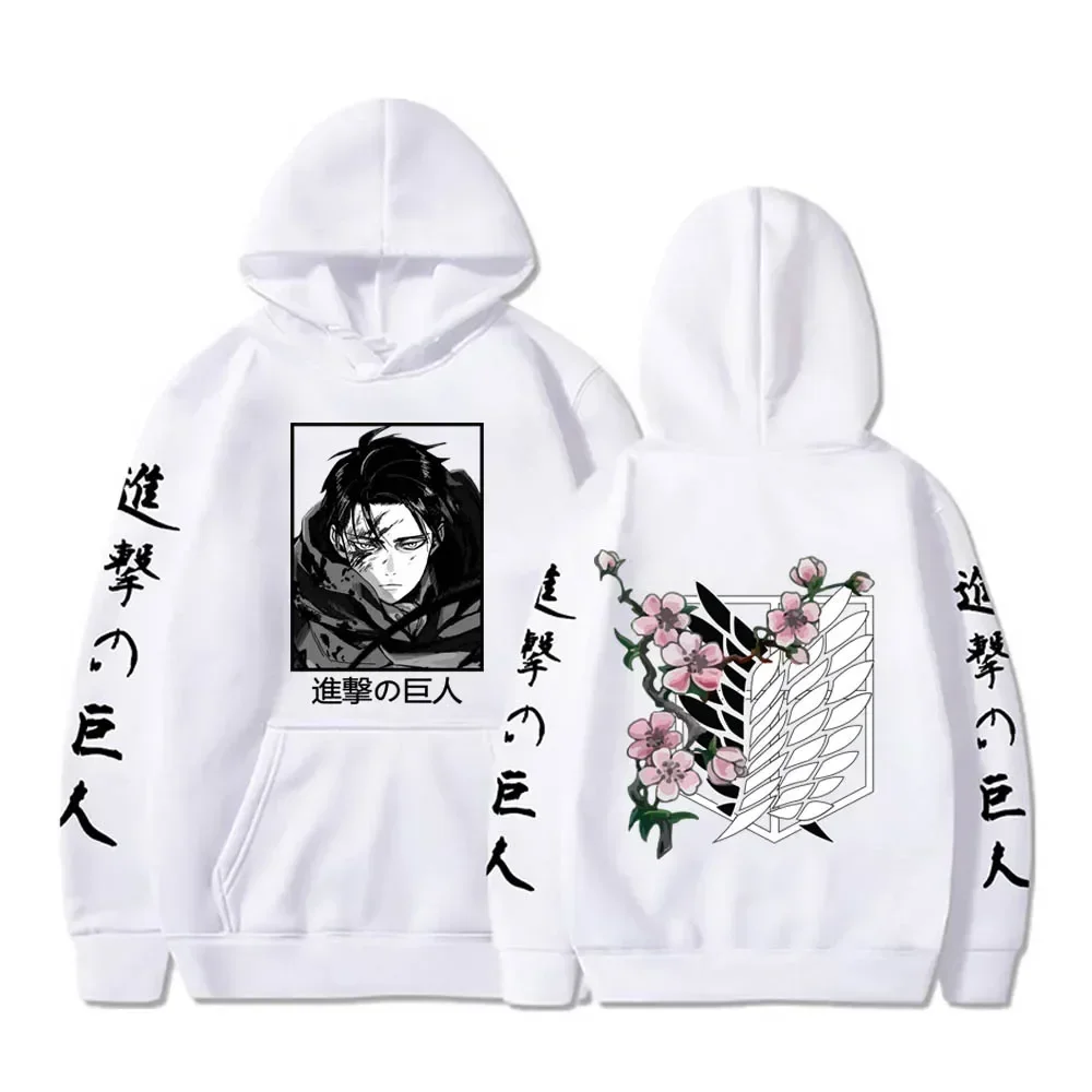 Hot Anime Attack On Titan Plus Size Hoodie Levi Graphic Hooded Men Women Clothes Autumn Warm Sweatshirt Harajuku Streetwear Tops 2