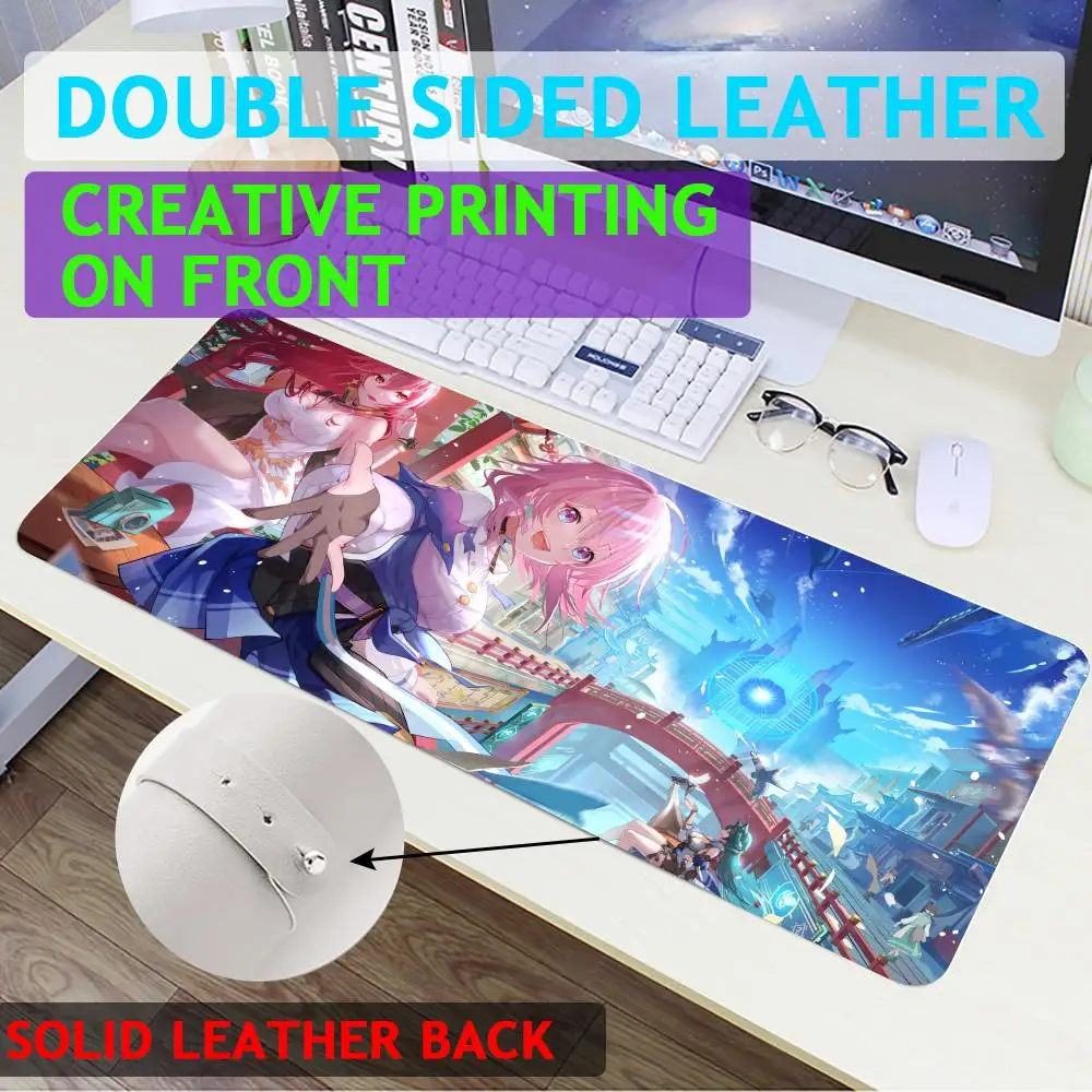 

H-Honkai Star Rail-L Mousepad Large Computer Mouse Pad Gaming Mouse Pad Waterproof PU Leather Mouse Pad