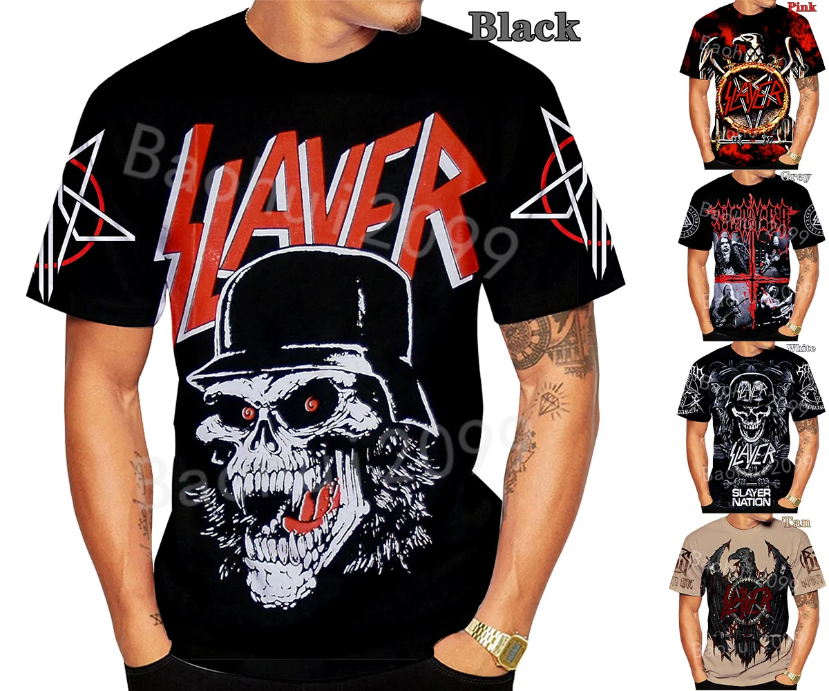 

2023 Summer New Men's T-shirt Men O Neck Skull 3D Printed Street Trend Harajuku Style Hip Hop Clothing T-shirt Short Sleeve Top