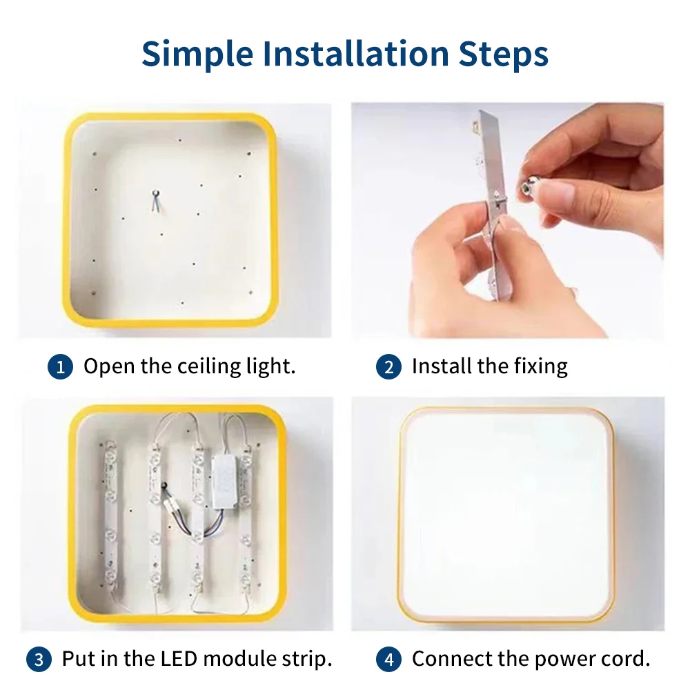 Led ceiling light module 220v replacement Led light bar module light board 22 31 41 52cm living room office light source