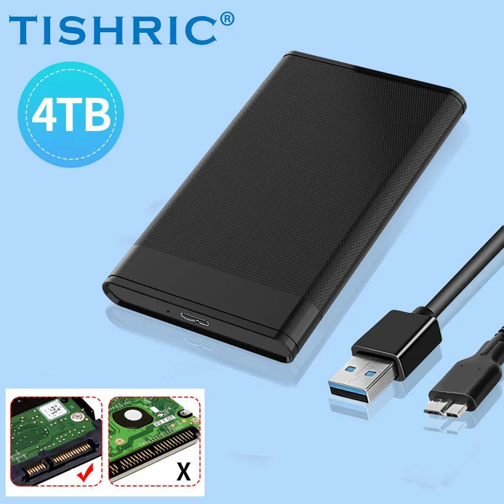 TISHRIC HDD Enclosure Type C to SATA 2.5Inch HD Case External Hard Drive Box Portable Mobile Hard Drive Enclosure for Laptop PC