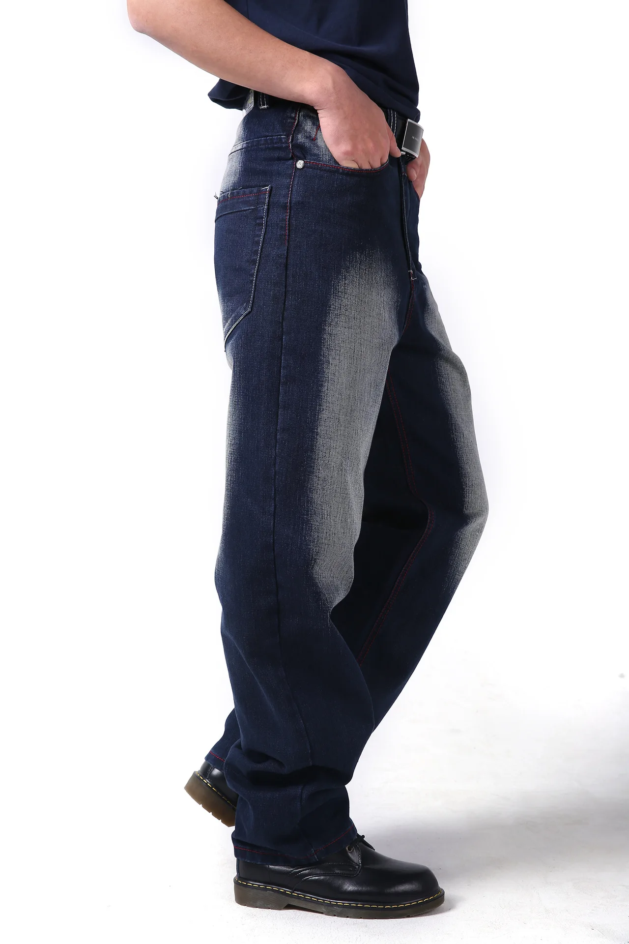 

Men Wide Leg Long Retro Streetwear Baggy Jeans Pants Casual Hip Hop Straight Pants
