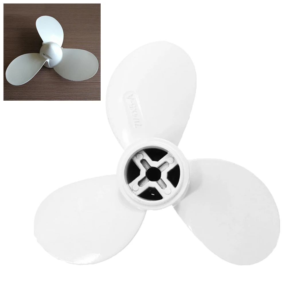 1x Outboard Motor Propeller Aluminum Alloy 3 Blades For Hangkai 3.5 For HP For Yamah 2 Horsepower Boat Parts & Accessories old and new 2 punch 40 horsepower 4 punch 50 60 hp outboard motor hanging propeller propeller