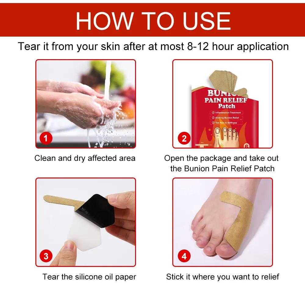 Gout Plaster Toe Bunion Hallux Valgus Pain Relief Care Stickers Finger Thumb Joint Sprain Ache Massage Plaster pain analgesic cream