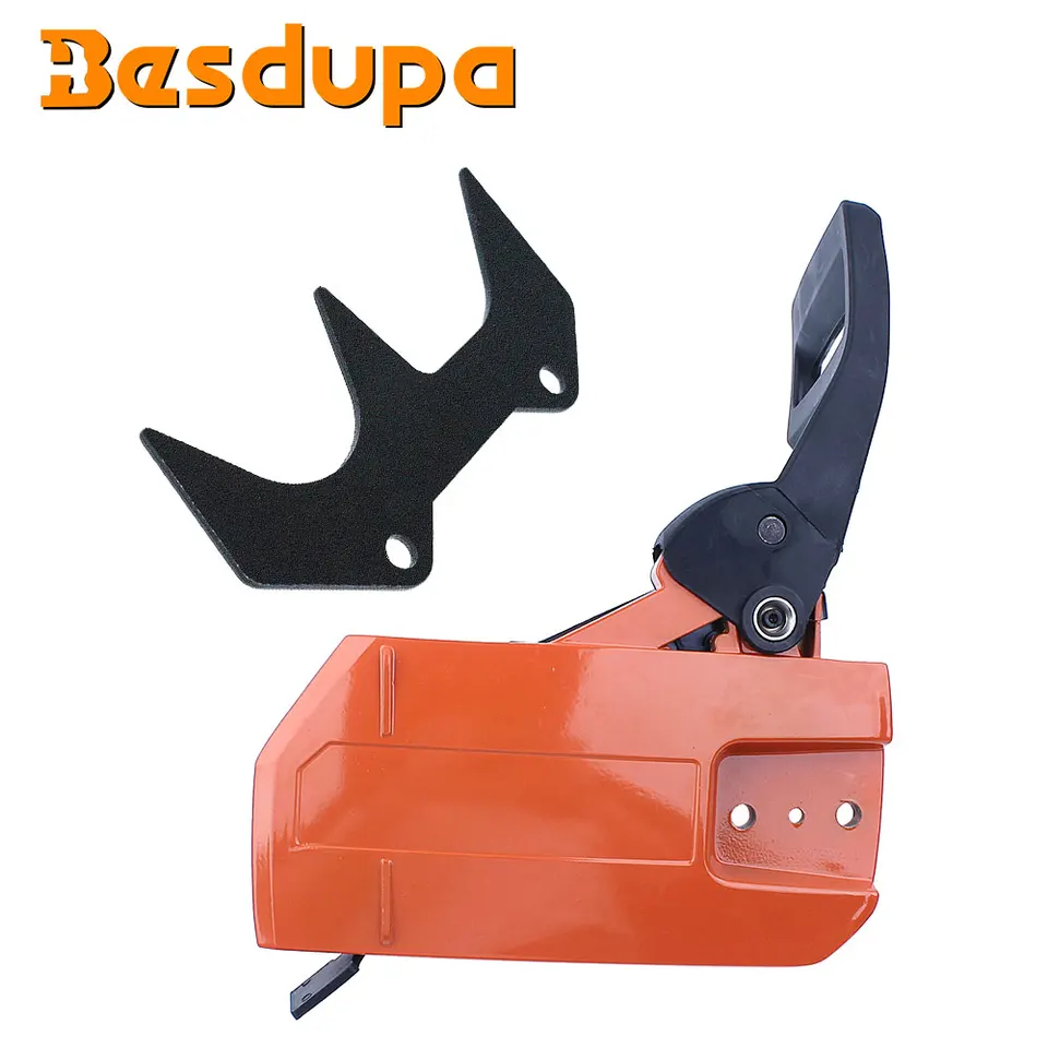 クラッチスプロケットサイドカバーブレーキハンドルアセンブリ、ランチャー用、チェーンソースペアパーツ、ハスクバーナ用、55 51 50 Vuzmode  クラッチドラム サイドカバー チェーンブレーキハンドル オイルポンプキット、Rancher、チェーンソー用、ベアリン ヴァナゴン ... チェーン クラッチ サイド カバー ブレーキ アセンブリ 4 HUSQVARNA 61 66 266 268 272 チェーンソー用