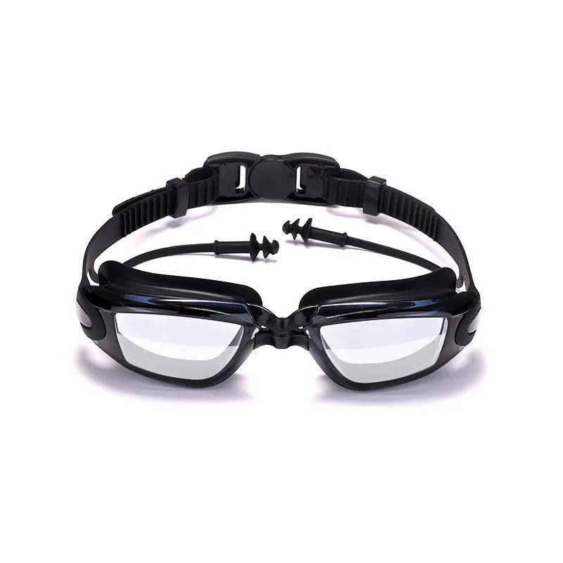 Lunettes de natation anti-buée en silicone galvanisé pour adultes, lunettes de natation, modèles pour hommes et femmes, haute définition, vente en gros