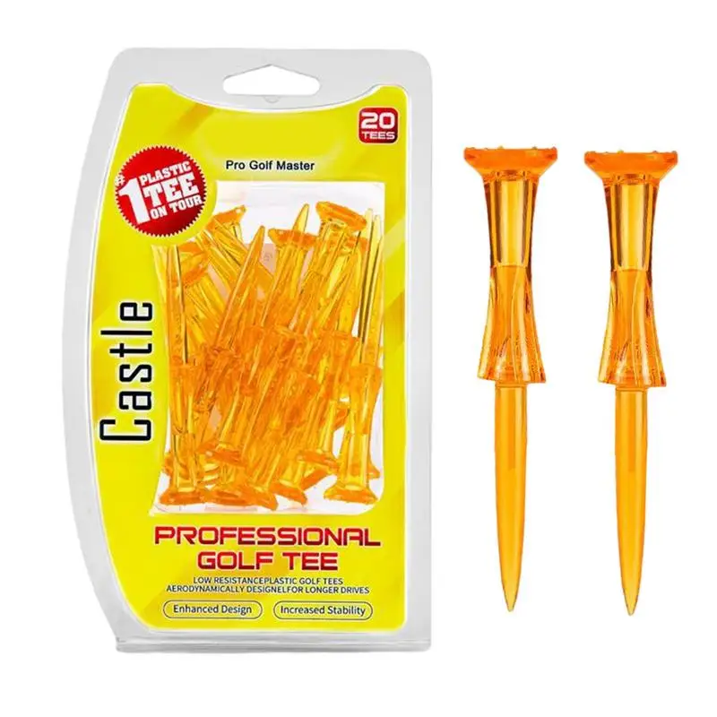 

Long Golf Tees Kids Golf Practice Tees 8 Prongs Golfing Tees Crown Head Design 20pcs Court Training Golf Tees For Outdoor Golf
