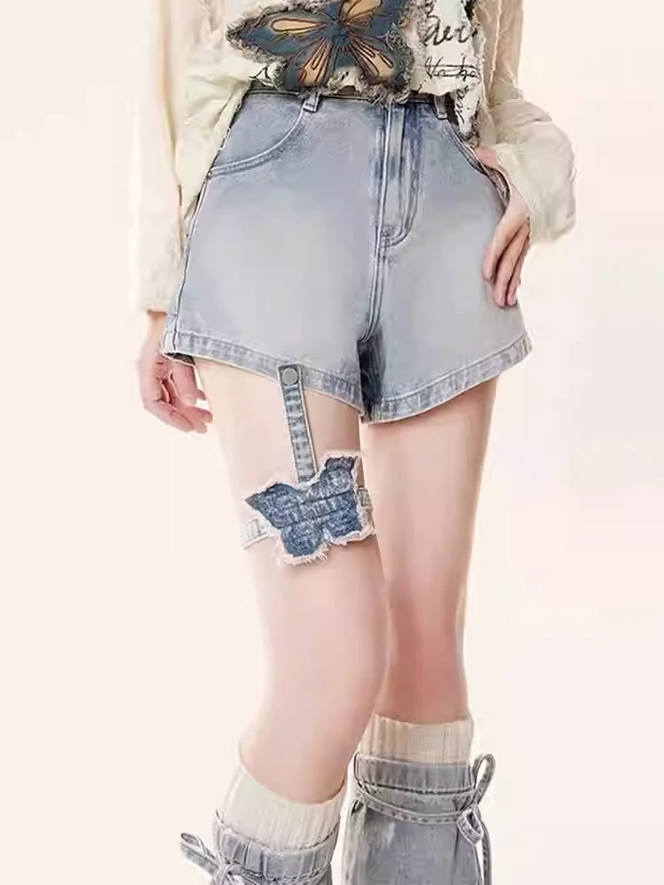 Zynvora Denim Shorts back view