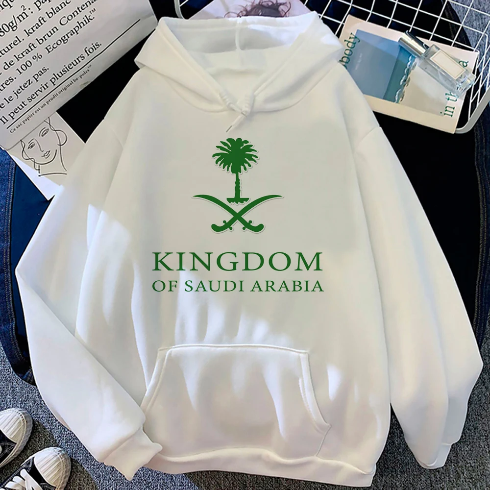 

Kingdom of Saudi Arabia hoodies women anime Winter y2k aesthetic sweat y2k tracksuit female Winter Pullover