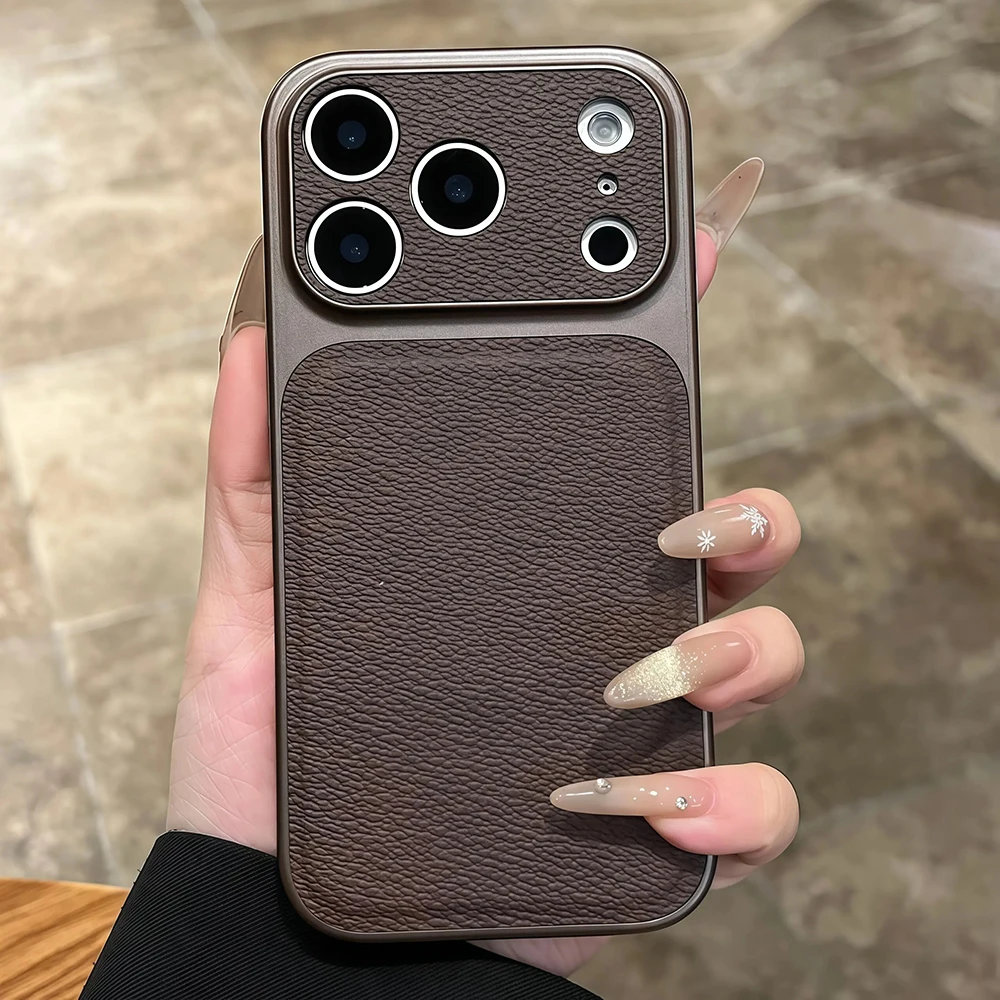 Luxury Leather Texture Shockproof Bumper Phone Case