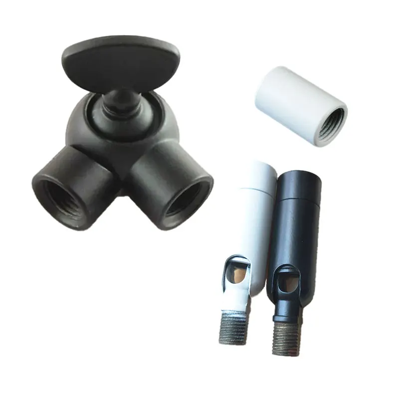 Steering Head Lighting Accessories Wall Lamp Connector M10 Table Lamp Corresponds External Thread Hollow Thread Rod Tube 2PCS