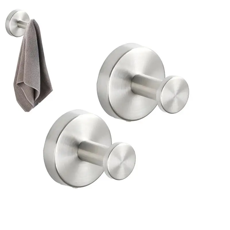 

Крючок для полотенец, 2 шт., крючок из нержавеющей стали для пальто, халата, настенный крючок для халата, сверхпрочная дверная вешалка, крючок для полотенец для кухни, спальни, отеля, бассейна