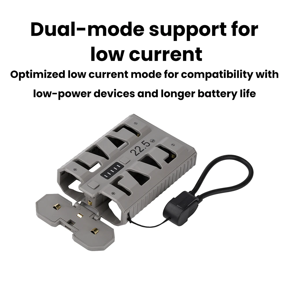 21700 파워 뱅크 케이스 DIY 키트, 듀얼 모드 고속 충전 22.5W, 저전류 기기용 원클릭 배터리 교체 기능 포함