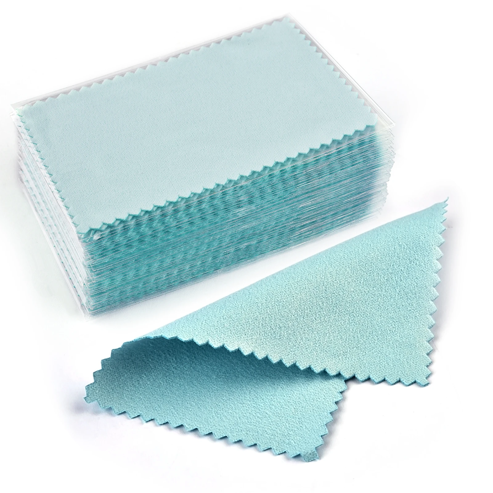 Silver Polishing Cloths - Anti-Tarnish, Reusable, Soft Wiping for Shiny Jewelry (50/10 Pack)