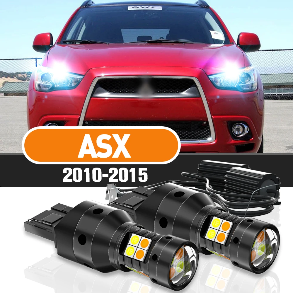 

Двухрежимный сигнал поворота + дневные фонари, дневные фонари DRL для Mitsubishi ASX 2010-2015 2011 2012 2013 2014 Canbus, светодиодная лампа 2 шт.
