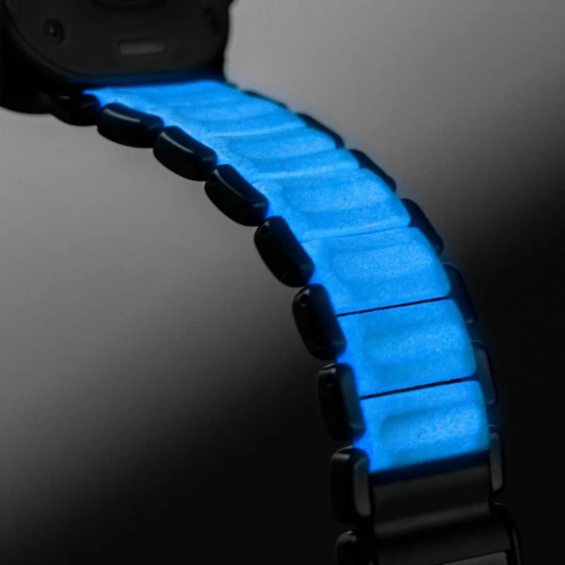 Luminous Titanium Metal Band with Silicone Magnetic Strap