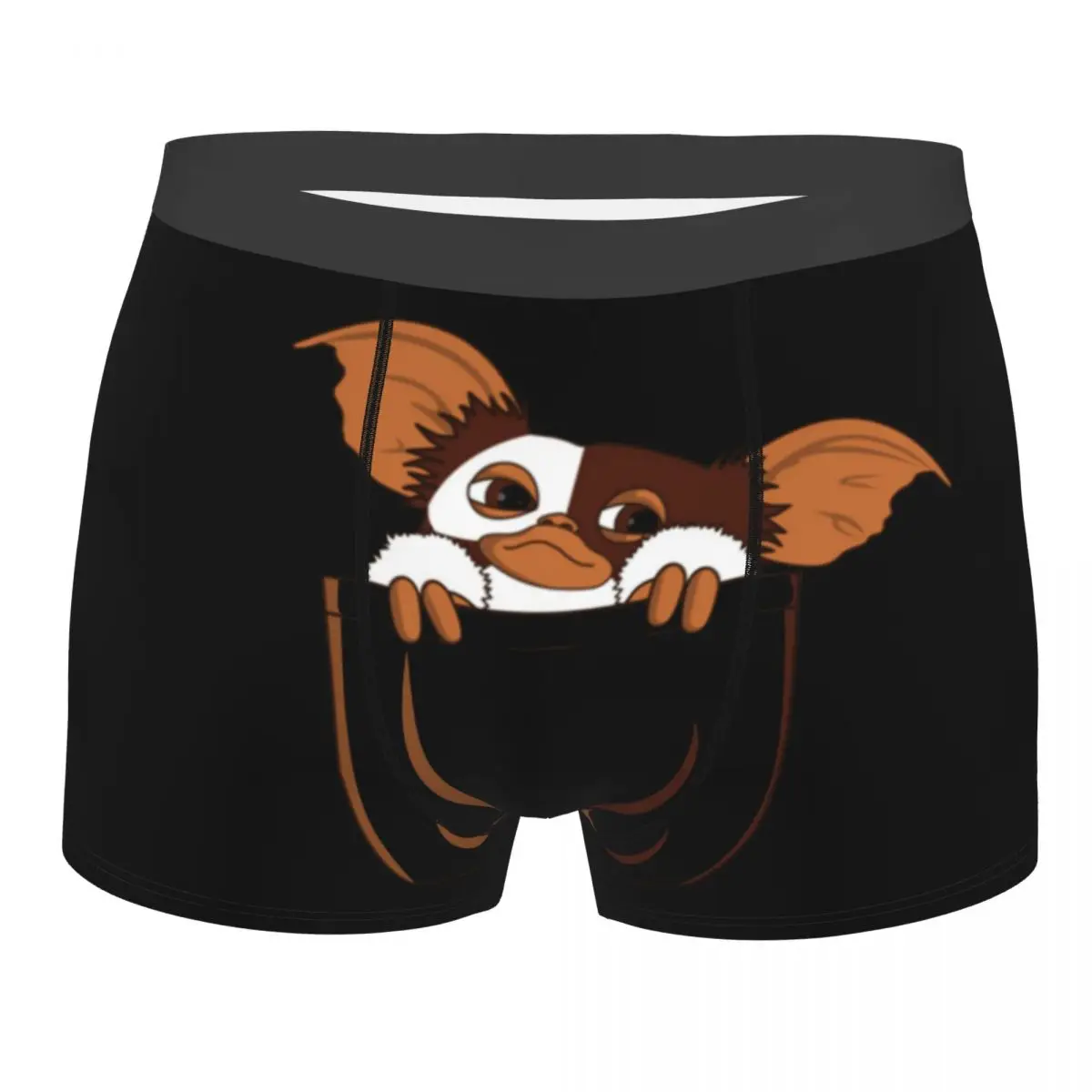

Gizmo Pocket Men Underwear Gremlins Monster Gremlin 80s Boxer Shorts Panties Funny Mid Waist Underpants for Homme Plus Size