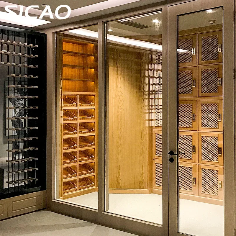 Design Cigar Room Humidifier Refrigerated Fridge Humidor Showcase Abinet Intelligent Humidity Temperature Control