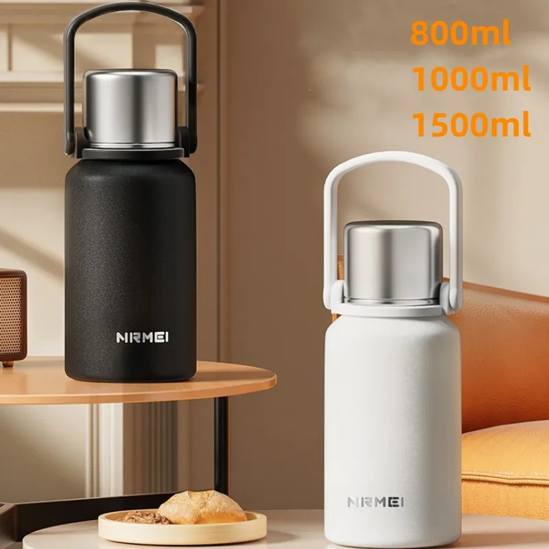 TEAHOO Coffee Thermos Bottle Temperature Display 316 Stainless