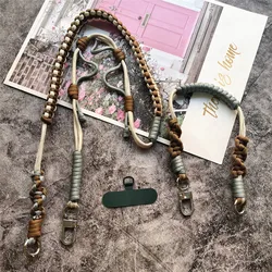 Handcrafted Phone Accessory: Premium Detachable Lanyard & Keychain Strap (Coffee)