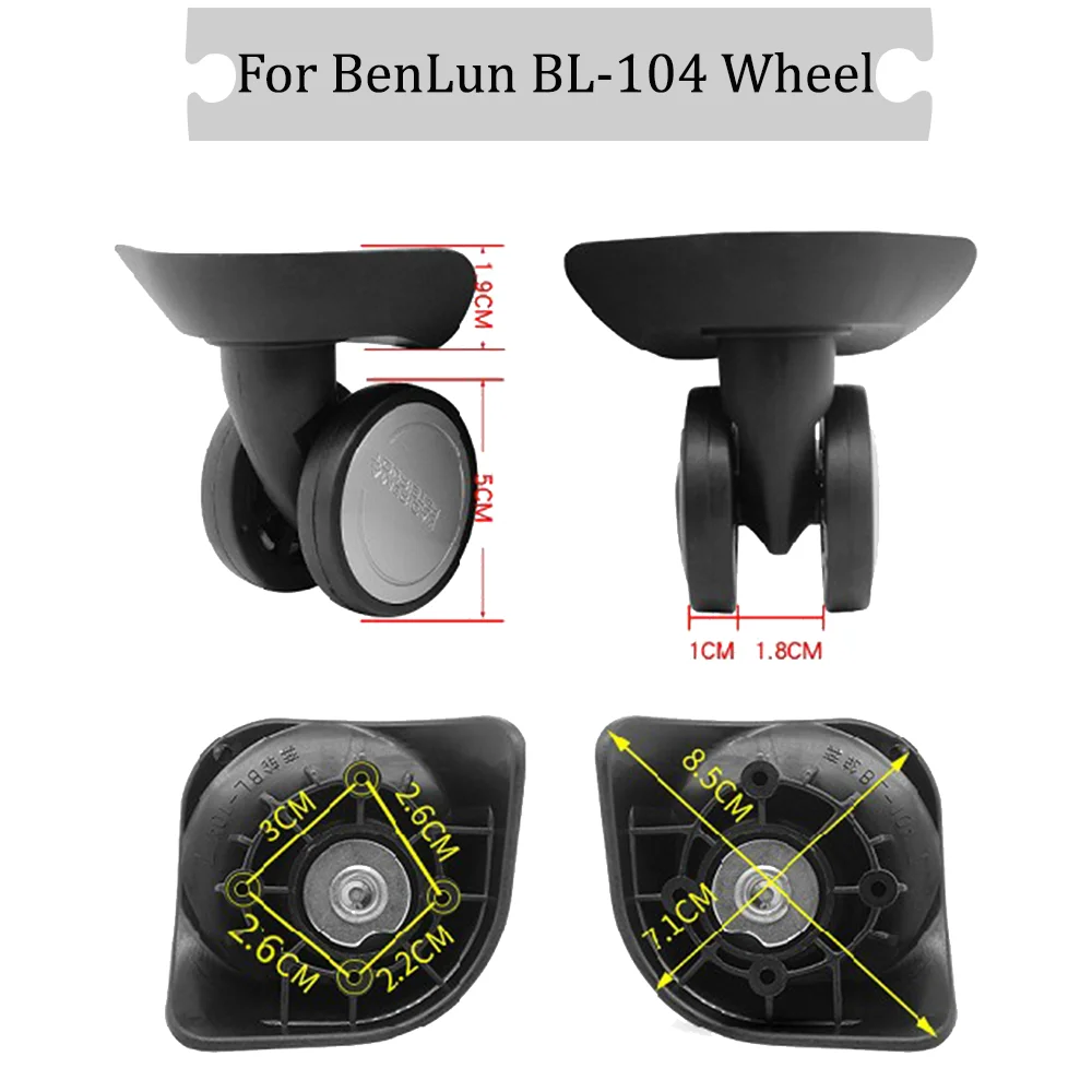 

For Benlun BL-104 Wheel American Tourister luggage MZ-D142 Accessories Universal Wheel BG9 Hongsheng case A196