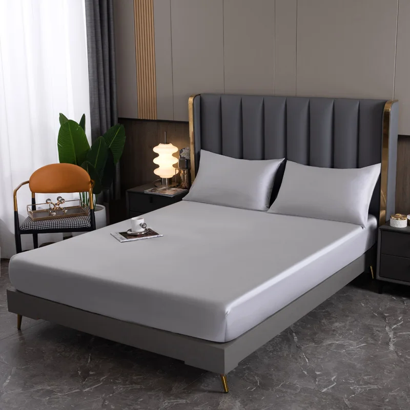 Natural Mulberry Silk Fitted Sheet Mattress Cover Queen King Size Customized Size Luxury High-End Silk Bedding Sheets