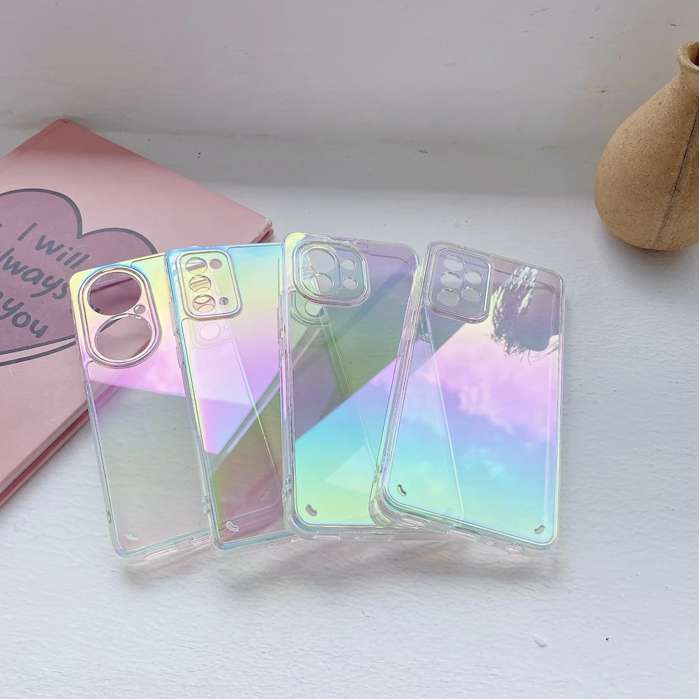 Coque transparente de luxe Graient pour Samsung Galaxy A55 A35 A25 A15 A24 A73 A23 A53 A13 A33 A54 A34 A14 A52 A72 A51 A71 coque rigide_voghion.com