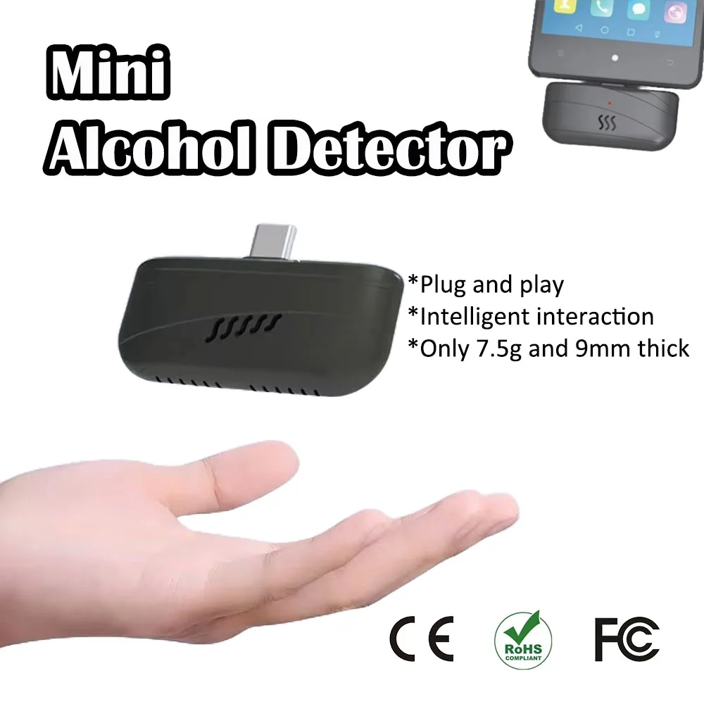 Portable Breathalyzer Mini Alcohol Detector Automatic Breath Alcohol Test Tool Portable alcohol detector automatic tester