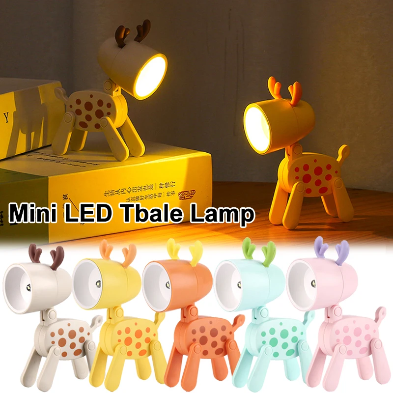 Cute Table Lamp Living Rooms Cute Table Lamp Study Cute Deer Night Lamp Mini Led Aliexpress