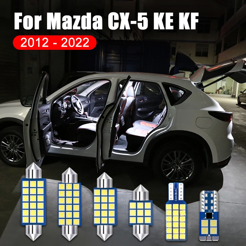 Для Mazda CX-5 CX5 CX 5 KF KE 2012-2018 2019 2020 2021 6 шт. Автомобильные светодиодные лампы для чтения